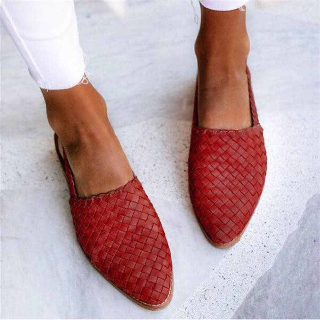 Joanne – Geweven Slingback Flats