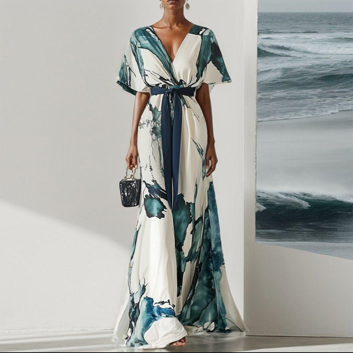 V-Neck Maxi Dress