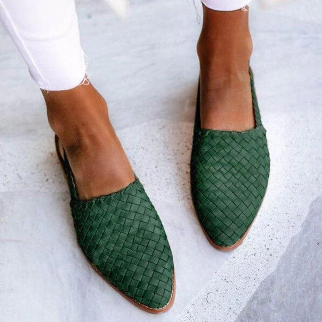 Joanne – Geweven Slingback Flats