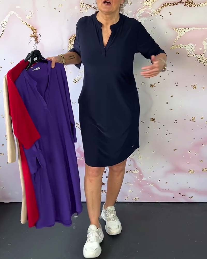 Celeste | Casual Jurk Met V-Hals
