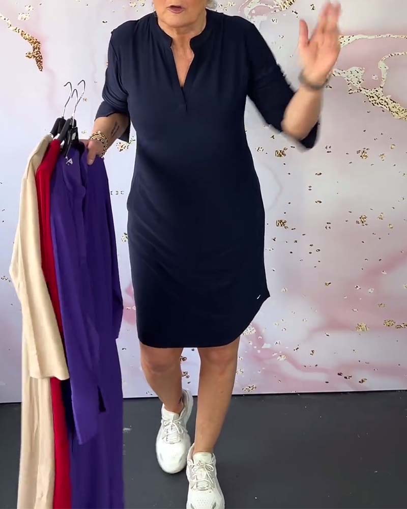 Celeste | Casual Jurk Met V-Hals