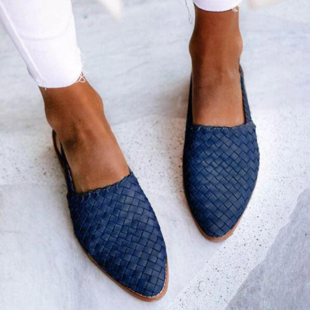 Joanne – Geweven Slingback Flats