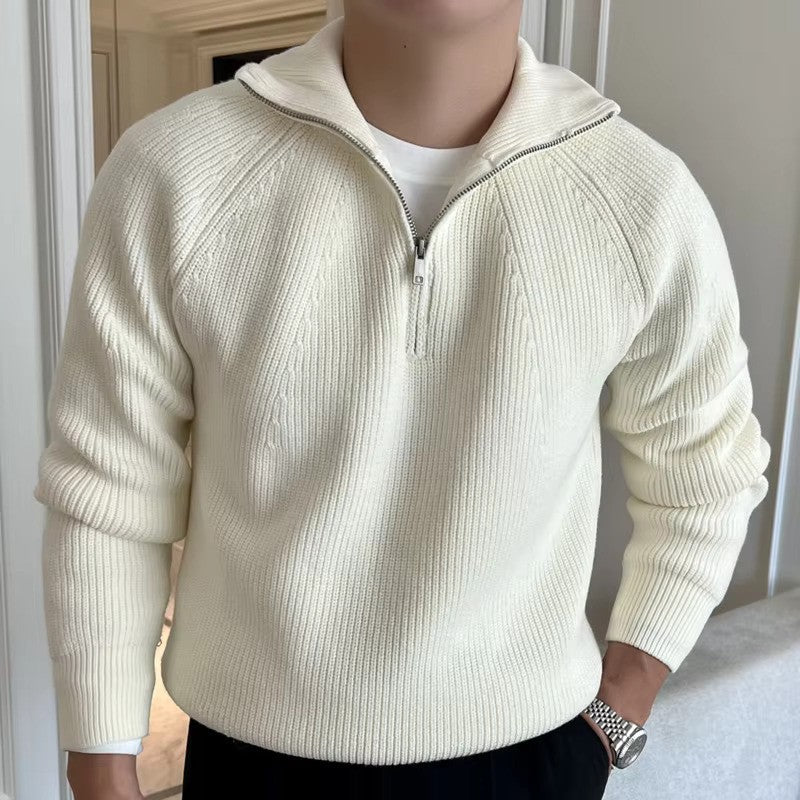 De LUX Cotton Quarter Zip Sweater