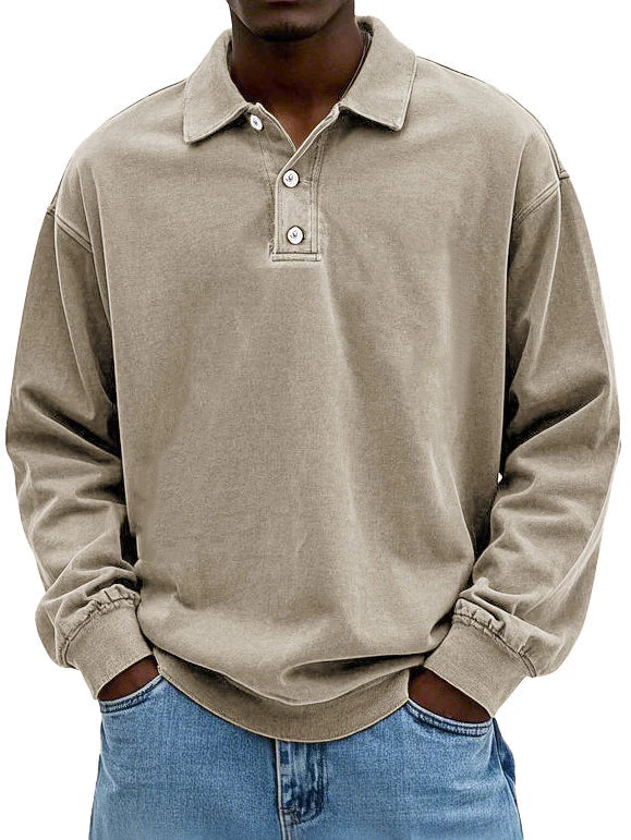 Matteo | Casual Long-Sleeve Men's Polo Shirt