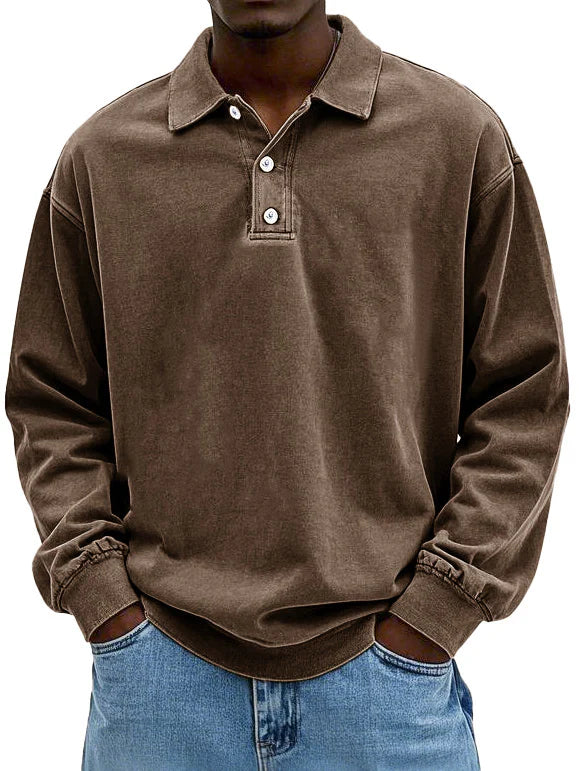 Matteo | Casual Long-Sleeve Men's Polo Shirt