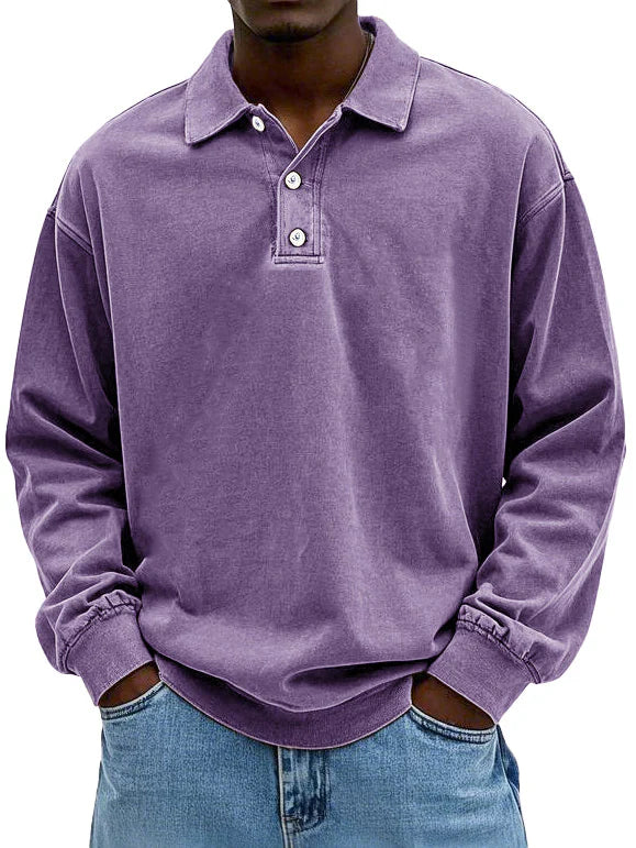 Matteo | Casual Long-Sleeve Men's Polo Shirt