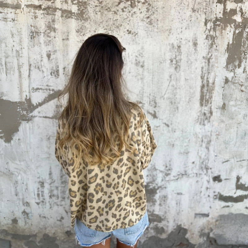 Anne | Vintage Printed Blouse with Collar and Long Sleeves