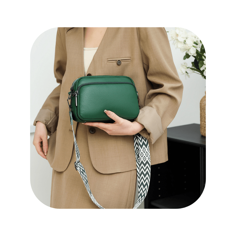 Practical Genuine Leather Crossbody Bag – Phone Pocket 3
